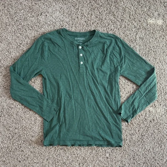Crewcuts Forest Green Long Sleeve Men's Tee - Picture 1 of 1